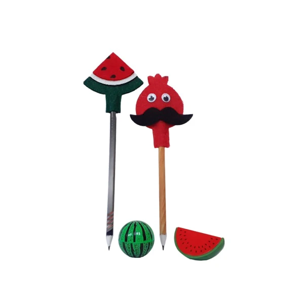 مداد مدل یلدایی به همراه تراش بسته 4 عددی