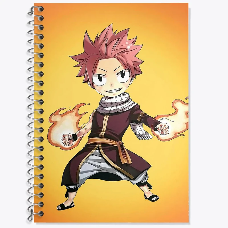 دفتر لغت 50 برگ خندالو مدل ناتسو انیمه فری تیل Fairy Tail کد 16491