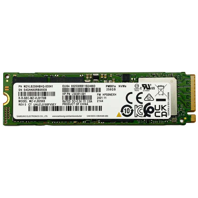 اس اس دی اینترنال سامسونگ مدل PM981a ظرفیت 256 گیگابایت