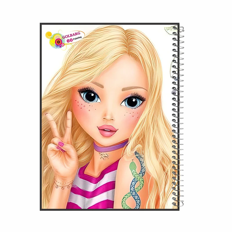 دفتر نقاشی 60 برگ گلبرگ طرح دخترانه کد 60127