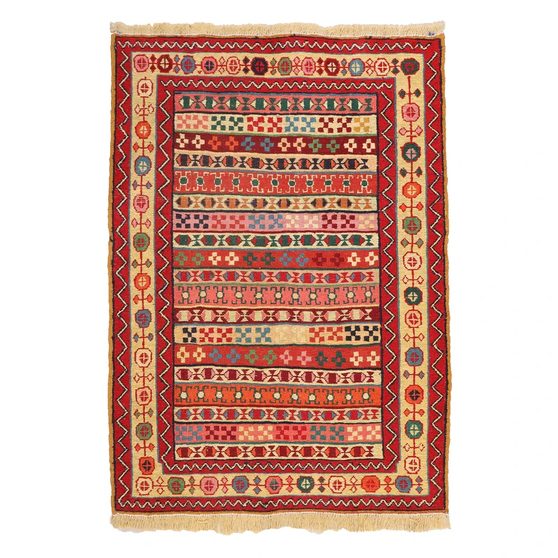 گلیم دستبافت نیم متری مدل ورنی کد 4041164