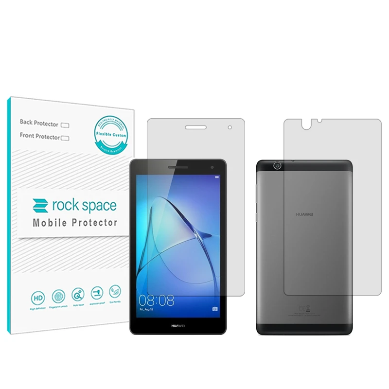 محافظ صفحه نمایش شفاف راک اسپیس مدل HyGEL مناسب برای تبلت هوآوی Mediapad T3 7.0 3G  به همراه محافظ پشت گوشی