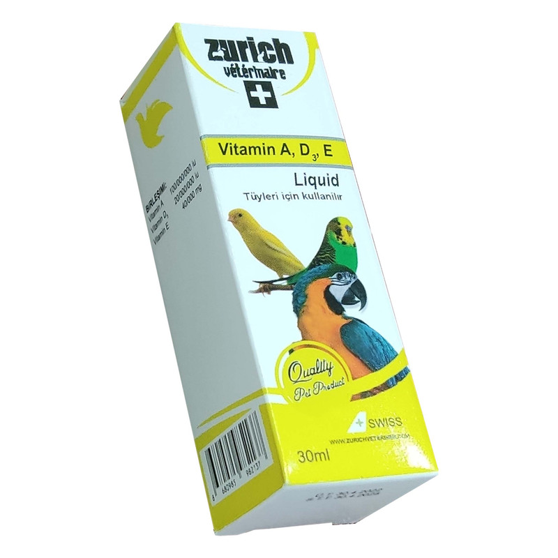 قطره ویتامین پرندگان زوریچ مدل AD3E حجم 30 میلی لیتر