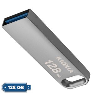 فلشمموری 128 گیگابایت کیوکسیا مدل U366 با بدنه فلزی، رابط USB 3.2، سرعت انتقال 200 مگابایت بر ثانیه، مقاوم در برابر ضربه و قابلیت اتصال به بند کلید