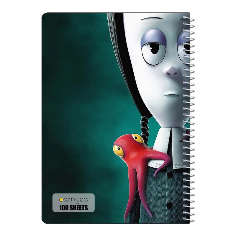 دفتر مشق 100 برگ سیمی کارنیکا طرح خانواده آدامز The Addams Family کد 61406
