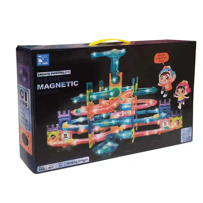 ساختنی 166 تکه مدل مگنت چراغدار