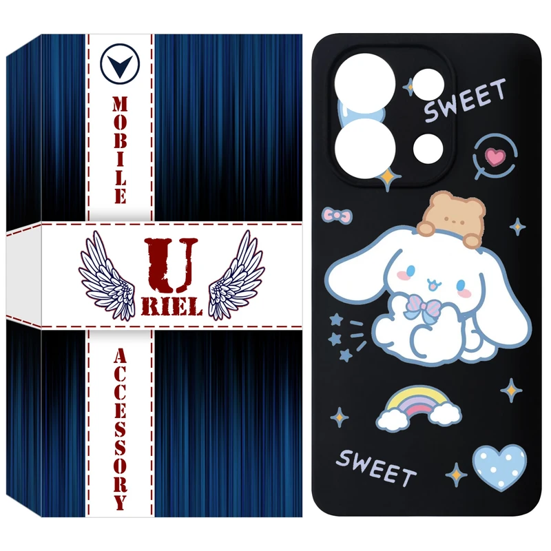 کاور یوریل مدل KSH کد 24 طرح خرگوش بامزه مناسب برای گوشی موبایل شیائومی Redmi Note 13 4G