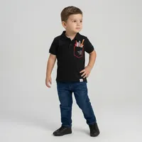 پولوشرت آستین کوتاه پسرانه وان بای وان مدل ريتم