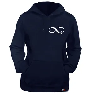 هودی زنانه مدل  موزیک کد T07 رنگ سرمه ای