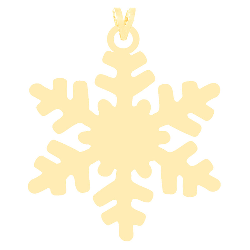 آویز گردنبند طلا 18 عیار زنانه کرابو طرح دونه برف مدل Kr3722