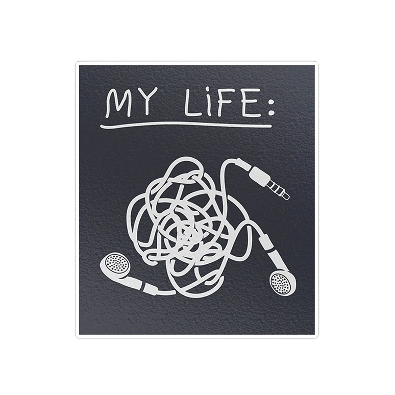 استیکر لپ تاپ ماسا دیزاین طرح my life مدل STK1026 