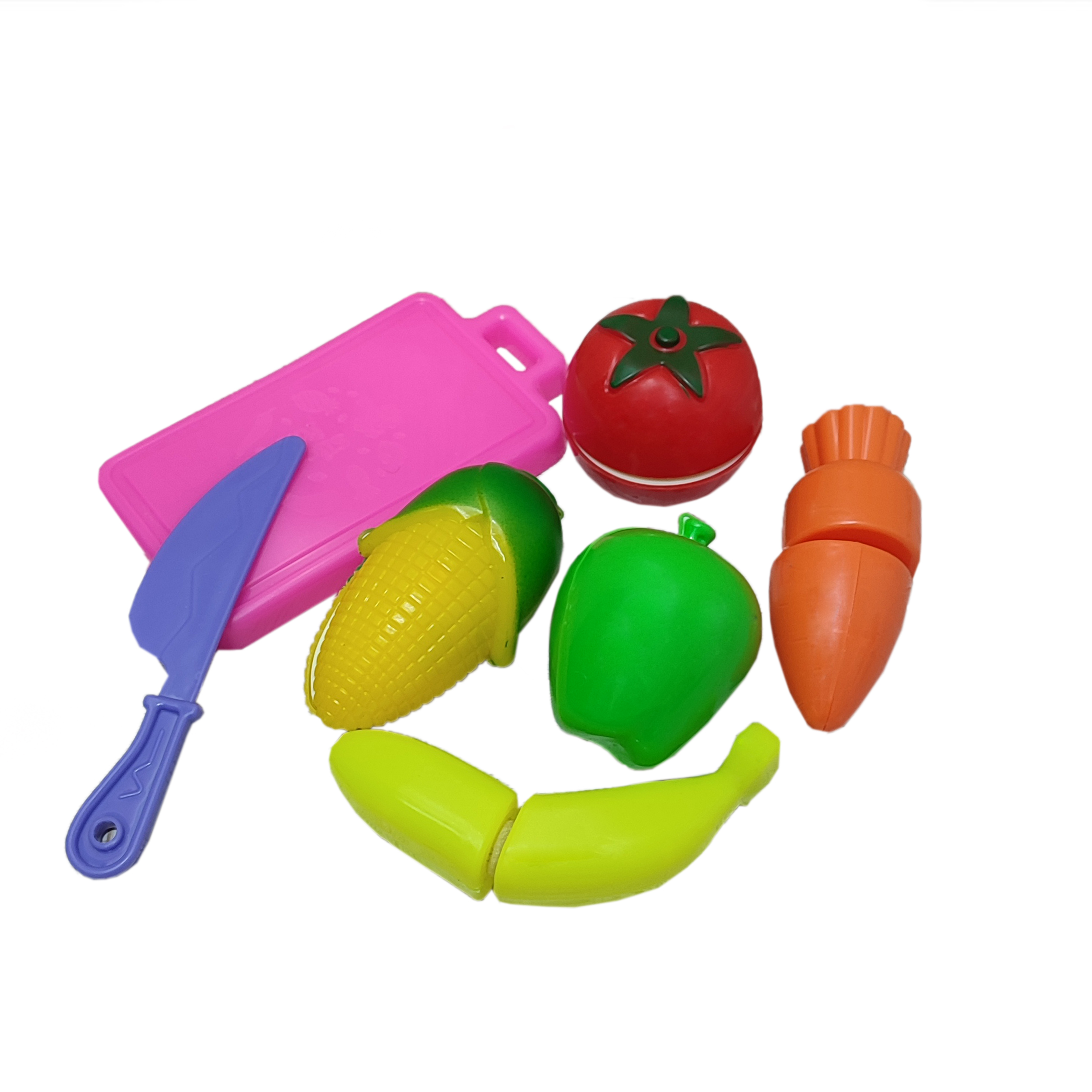 ست اسباب بازی آشپزخانه مدل برش میوه و سبزیجات بسته 7 عددی