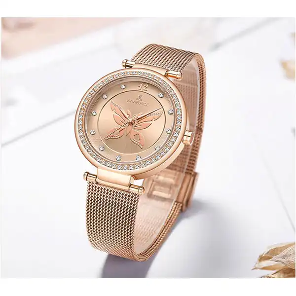 ساعت مچی عقربه ای زنانه نیوی فورس مدل NF5018 RGRG