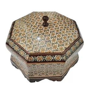شکلات خوری خاتم کاری مدل هشت گوش کد 153