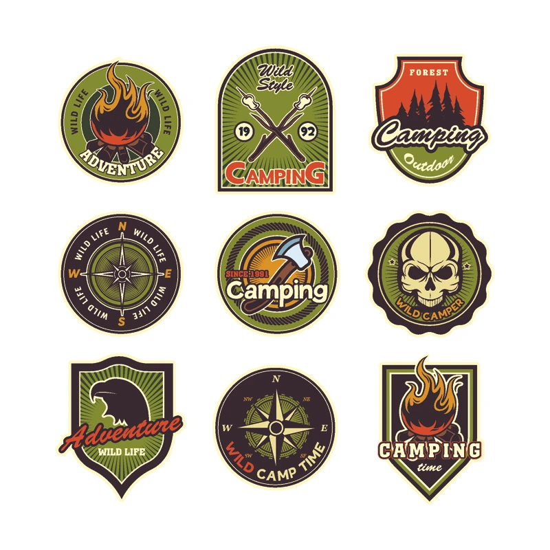 برچسب بدنه خودرو رایسان طرح آفرود کد OF0030مجموعه 9 عددی