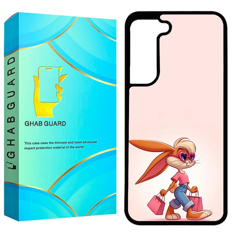 کاور قاب گارد طرح خرگوش مدل GCHPA21F مناسب برای گوشی موبایل سامسونگ Galaxy S21 FE 5G