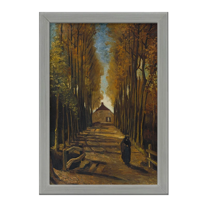 تابلو خندالو طرح نقاشی خیابان صنوبرها در پاییز اثر ونسان ونگوگ کد F12420