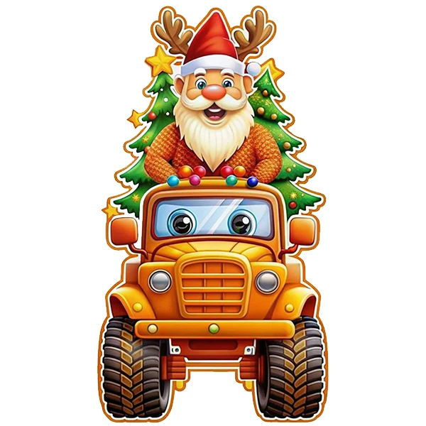 استیکر پارچه و لباس پاد آفرین طرح بابانوئل کد 830