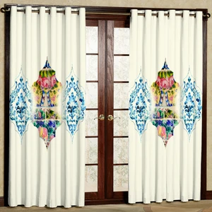 پرده مدل کاشی هازان پانچی کد 4329R سایز 140x200 سانتی متر