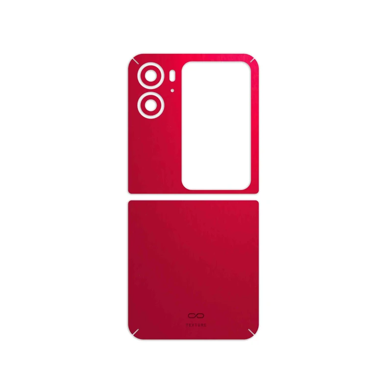 برچسب پوششی ماهوت مدل Matte-Warm-Red مناسب برای گوشی موبایل اپو Find N2 Flip