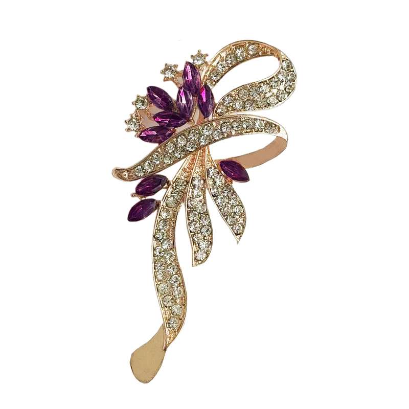 گل سینه زنانه مدل گل مارپیچ کد 00935