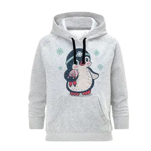 هودی زنانه مدل پنگوئن کد B166 رنگ طوسی