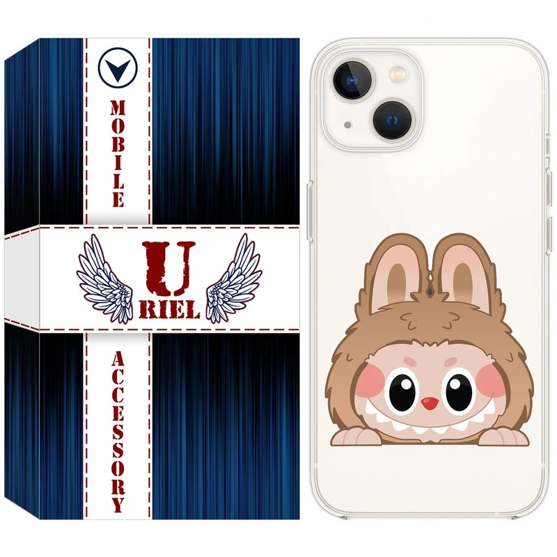 کاور یوریل مدل Clear کد 143 طرح لبوبو مناسب برای گوشی موبایل اپل iPhone 13 mini