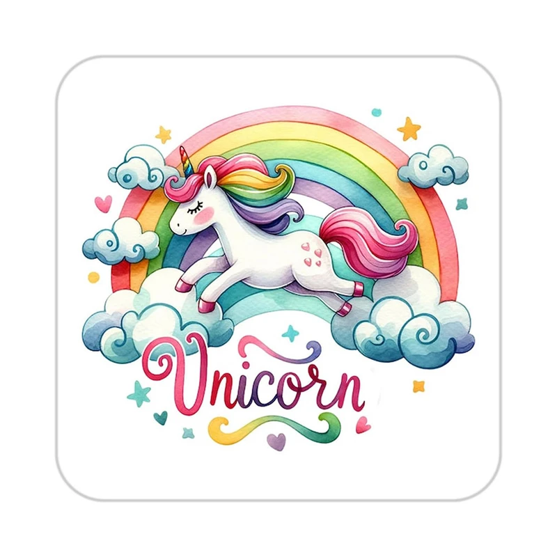 زیر لیوانی کاکتی طرح اسب تک شاخ و یونیکورن مدل mp31831