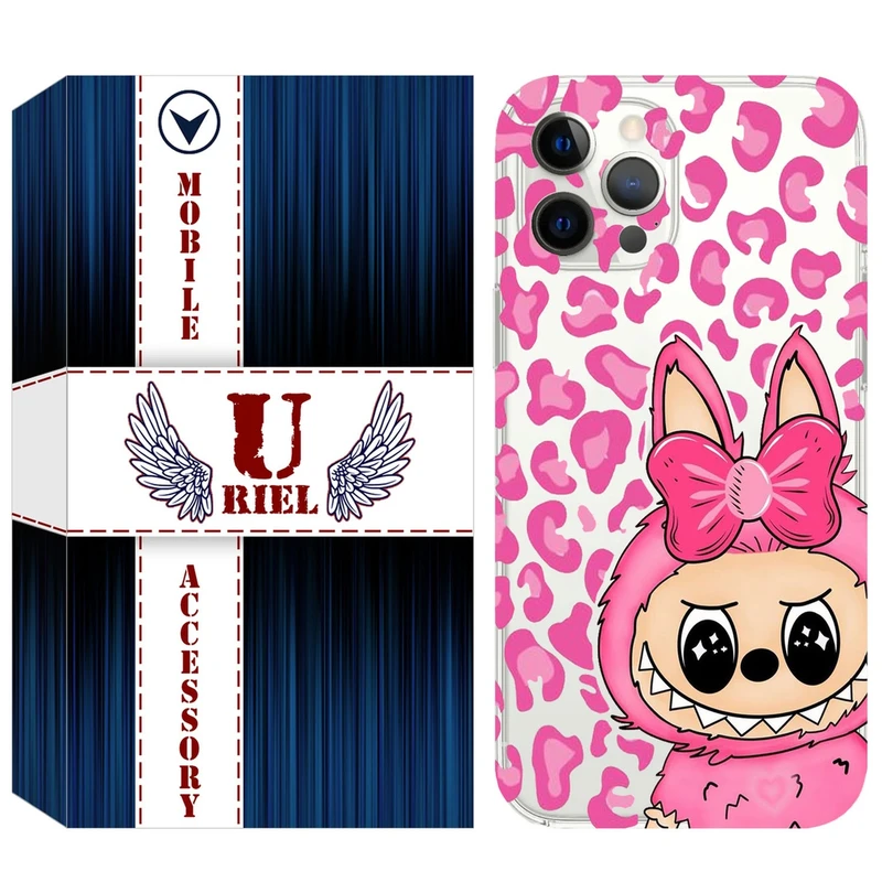 کاور یوریل مدل Clear کد 107 طرح لبوبو Labubu مناسب برای گوشی موبایل اپل iPhone 13 Pro Max