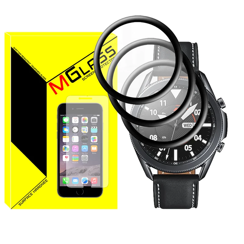 محافظ صفحه نمایش نانو ام‌گلس مدل NMG مناسب برای ساعت هوشمند سامسونگ Galaxy Watch 3 45mm بسته سه عددی