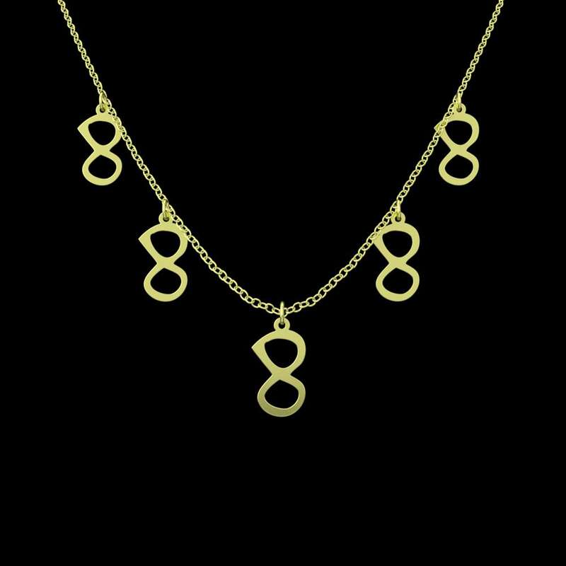 گردنبند طلا 18 عیار زنانه مدوپد مدل هندسی کد RNA16181