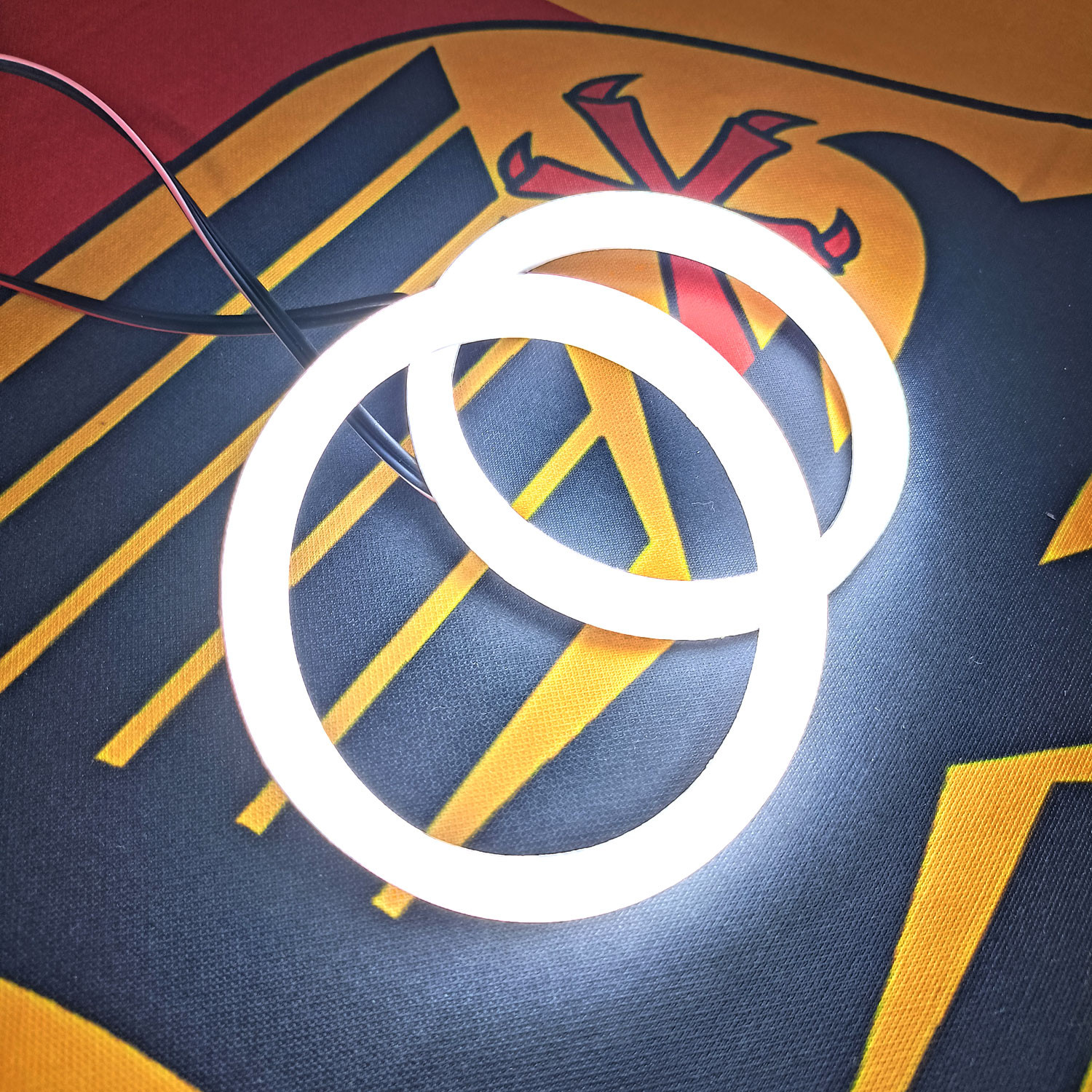 حلقه رینگ لایت چراغ جلو خودرو مدل SEF-09 مجموعه 2 عددی