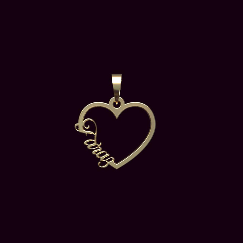 آویز گردنبند طلا 18 عیار زنانه مدوپد مدل اسم فراز faraz کد PB1-10992