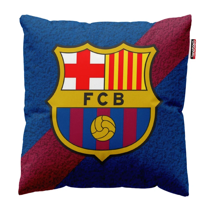 کوسن پاد آفرین طرح باشگاه بارسلونا کد 5208 سایز 30*30 سانتی متر