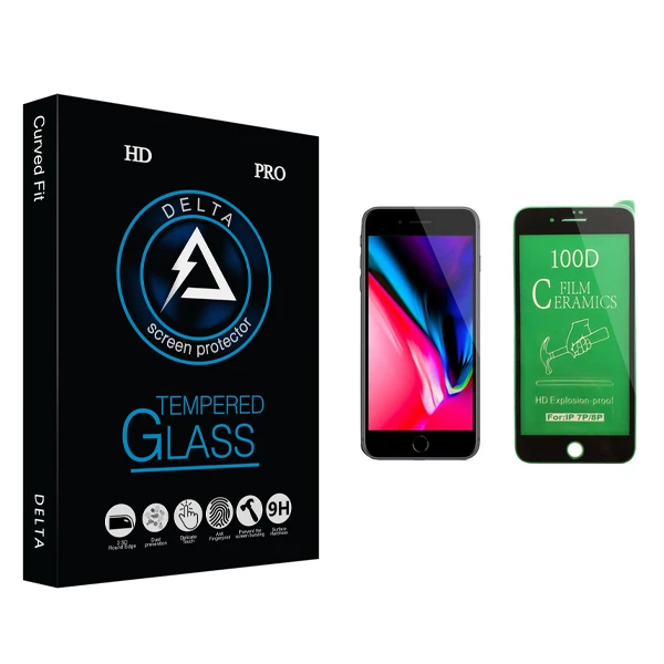 محافظ صفحه نمایش سرامیکی دلتا مدل HD مناسب برای گوشی موبایل اپل iPhone 7 Plus
