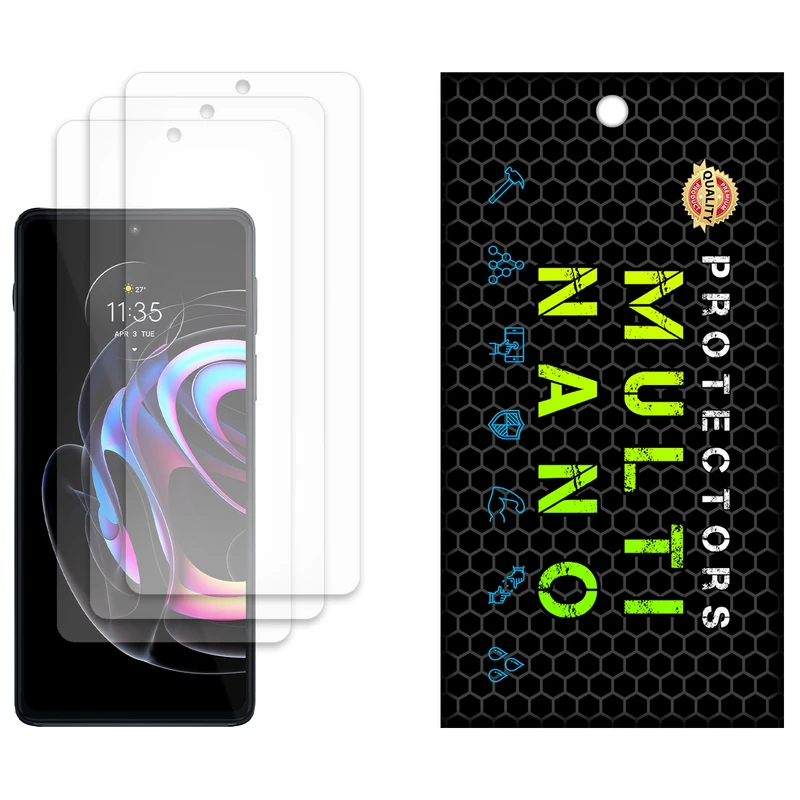 محافظ صفحه نمایش آنتی رفلکس مولتی نانو مدل X-S3M مناسب برای گوشی موبایل موتورولا Edge 20 Pro بسته سه عددی
