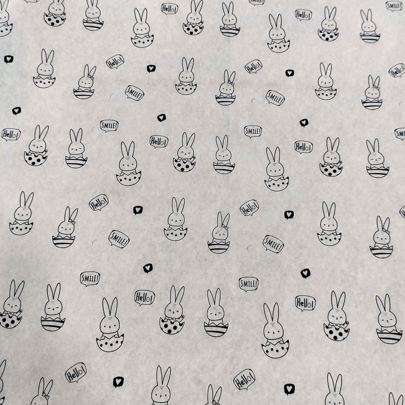 کاغذ چاپی مدل خرگوش بسته 50 عددی