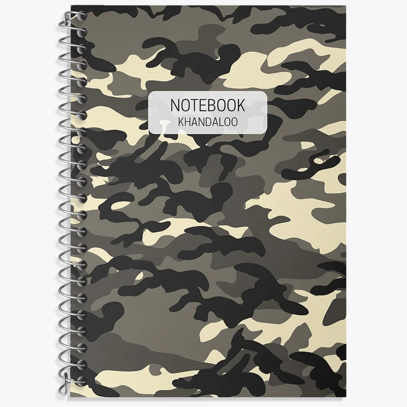 دفتر زبان 50 برگ خندالو مدل دو خط طرح چریکی کد N593