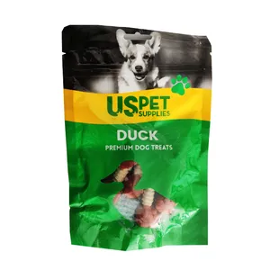تشویقی سگ یو اس پت مدل دمبلی طعم اردک و برنج وزن 100 گرم