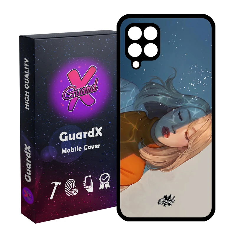 کاور گارد ایکس طرح Girl مدل Glass10013 مناسب برای گوشی موبایل سامسونگ Galaxy A12