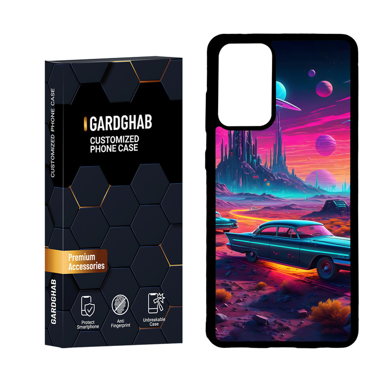 کاور گارد قاب مدل پشت گلس هنری مناسب برای گوشی موبایل سامسونگ Galaxy A72