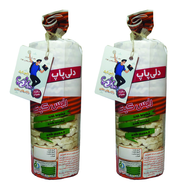 رایس کیک دانه های مغذی بدون شکر دلی پاپ - 110 گرم بسته 2 عددی