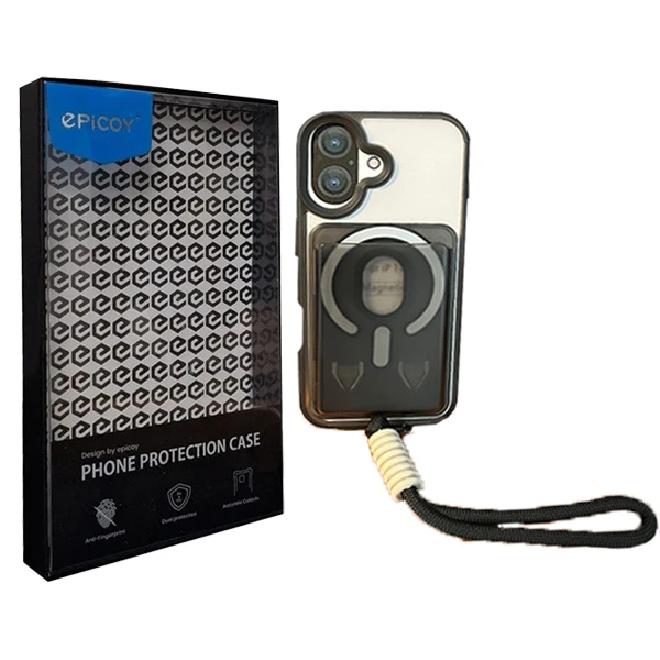 کاور اپیکوی مدل Utryee Wallet Magsafe مناسب برای گوشی موبایل اپل iPhone 17 به همراه بند و جای کارتی