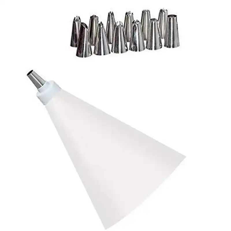 قیف و ماسوره شیرینی پزی مدل PAPA CONFEITO بسته 12 عددی