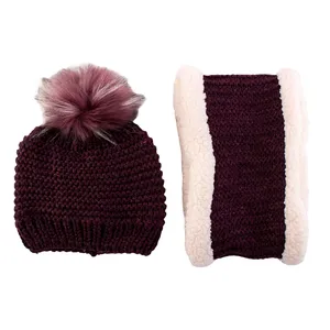 ست کلاه و شال گردن بافتنی کد 6063 