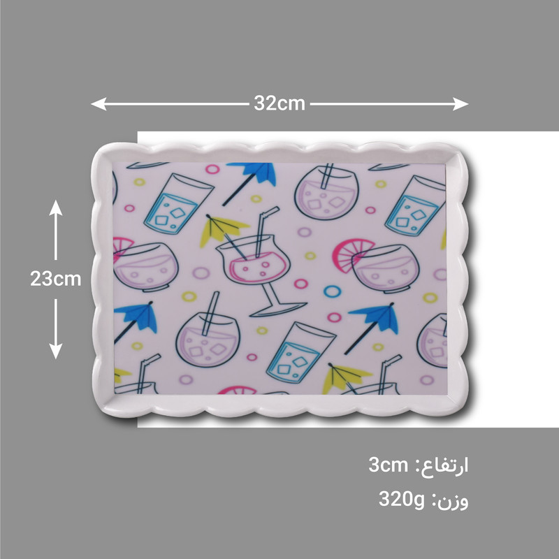 سینی مهروز مدل GH-6002-542 طرح نوشیدنی