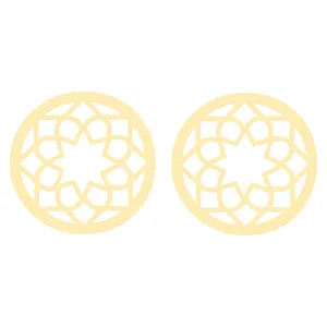 گوشواره طلا 18 عیار زنانه الن نار طرح نقش اسليمي مدل N5163