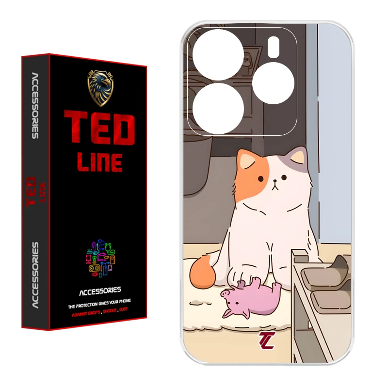 کاور تدلاین طرح گربه کد 1192 مناسب برای گوشی موبایل شیائومی Redmi Note 14 4G