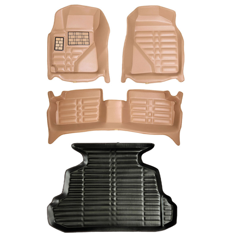 کفپوش پنج بعدی خودرو مدل LS مناسب برای لیفان 620 به همراه کفپوش صندوق