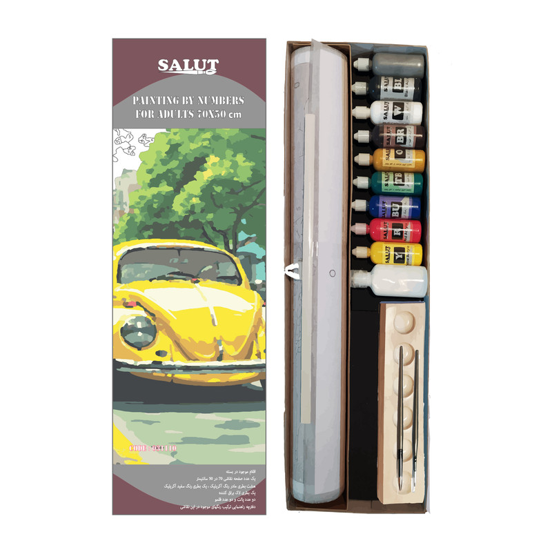 بسته رنگ آمیزی سالوت مدل آکرولیک کد 031110 مجموعه 18 عددی